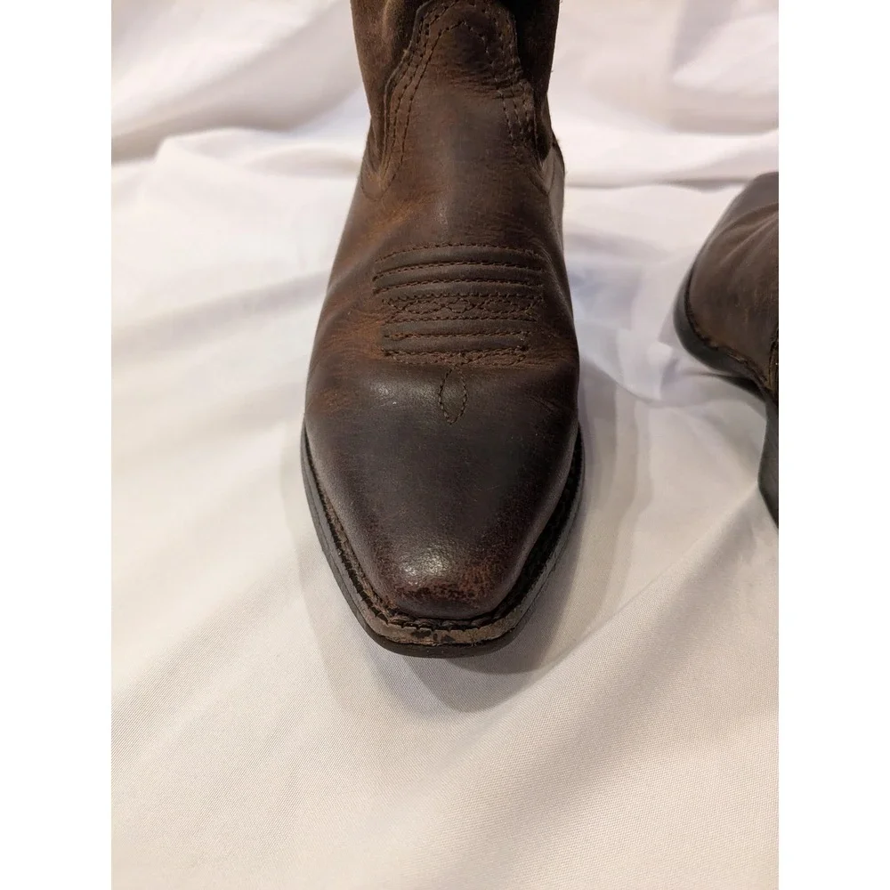 Ariat Boots Kids Size 11 Brown Leather Western Zip Cowboy Style 10010913